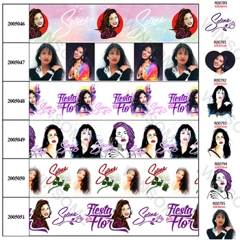 

5 Yards Grosgrain/Satin 25mm/38mm/50mm/75mm Chracter Ribbon 30 Pcs Planar Resins for DIY Hair Bow Decorations