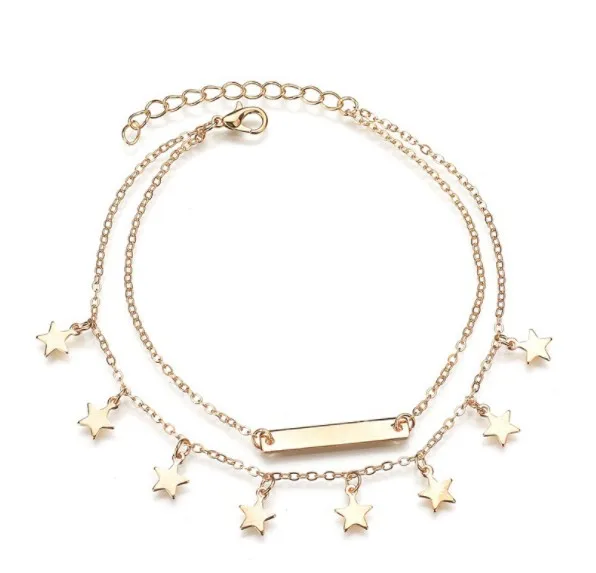 Серебристый браслет на ногу модное сердце женские браслеты босую для женщин цепочка пляжные украшения