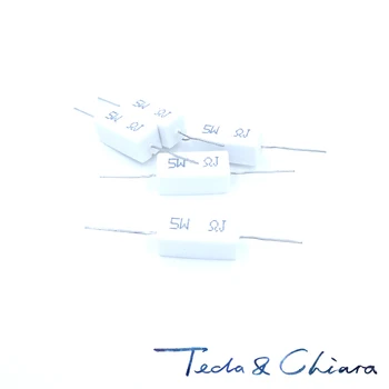 

10Pcs 5W 680R 750R 820R 680ohm 750ohm 820ohm 680 750 820 Horizontal Ceramic Cement Power Resistor Resistance 5% R Ohm