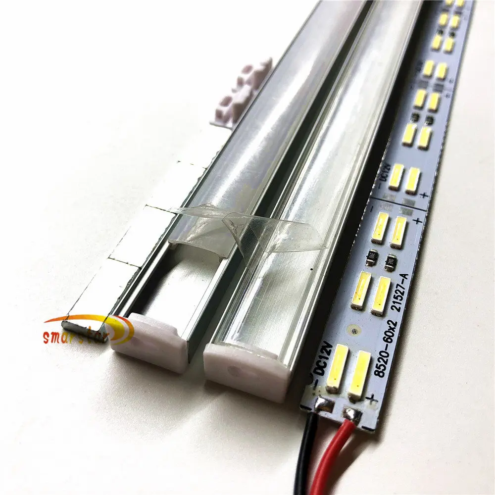 Smarstar 12V 0 5 m Магнит крепление двухрядный 8520 Led бар свет 50 см алюминиевый корпус