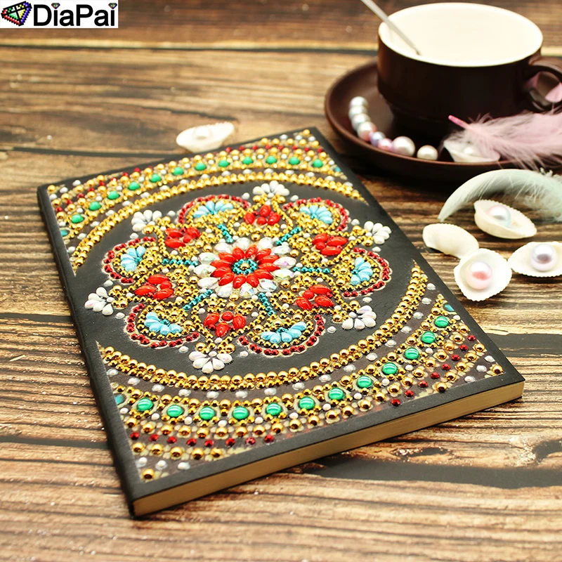 

DiaPai A5 Notebooks 5D DIY Diamond Painting Special Shape Diary Book Diamond Embroidery "Mandala" Rhinestones Decor Gift