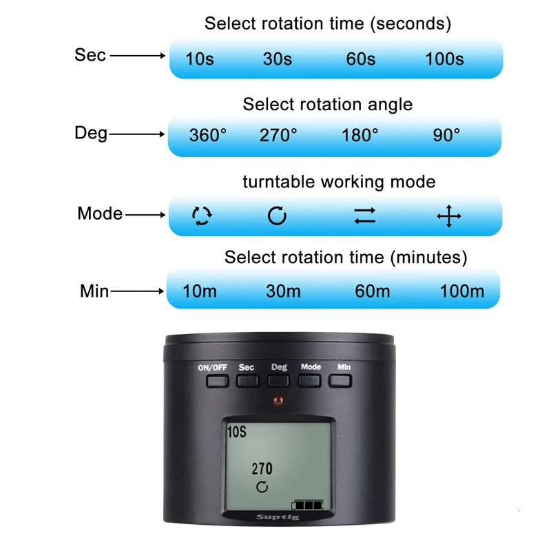 Для Dji Osmo action time Lapse крепление штатива умный электрический панорамирование вращающийся для Go Pro 8 insta 360 ONE X xiaoyi 4k 2 аксессуар