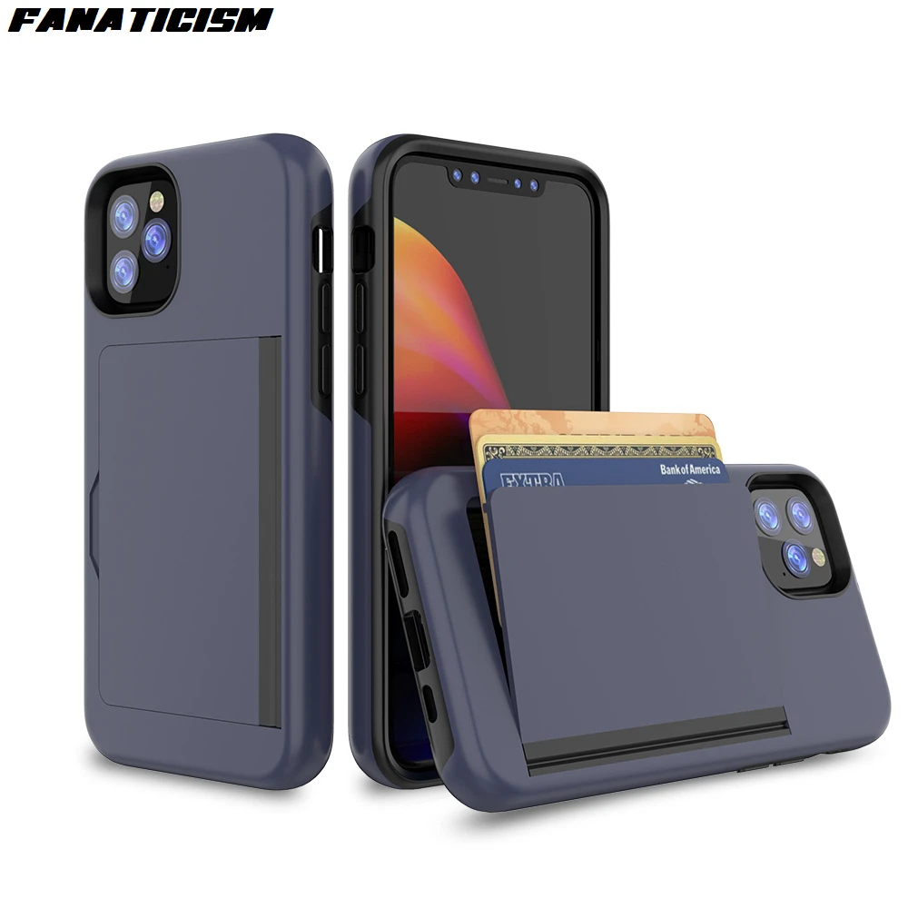 US $595.00 300pcs Armor Shockproof PC TPU Stand Flip Wallet Case For IPhone 11 Pro Max IPhone11 11pro ID Credit Card Slots Holder Cover