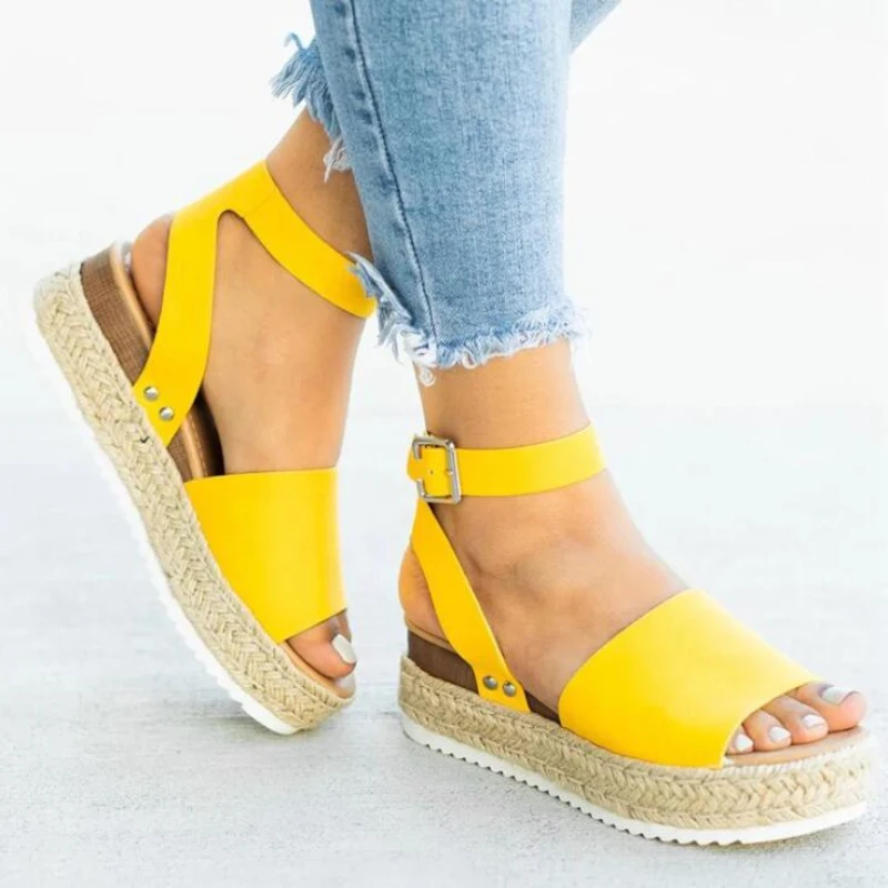 Wedges Shoes For Women High Heels Sandals Summer Shoes 2019 Flop Chaussures Femme Platform Sandals 2019 Plus Size Free shipping