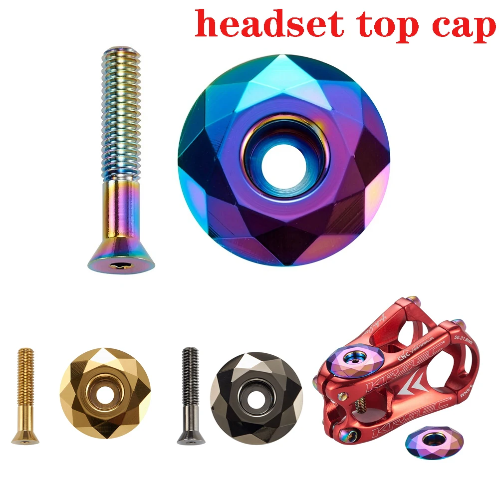 Bicycle Headset Top Cover Bike Headset Stem Top Cover Cap Fork 1-1/8" Cnc JH 