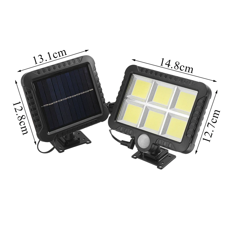 Sensor de Movimento Movido a Energia Solar ao ar Livre à Prova Lâmpada de Sensor Conjunto Solar Luz d' Água Jardim Parede Infravermelho 1 50w Ip65 Pir 5 Conjunto 1 50W IP65 PIR Sensor de