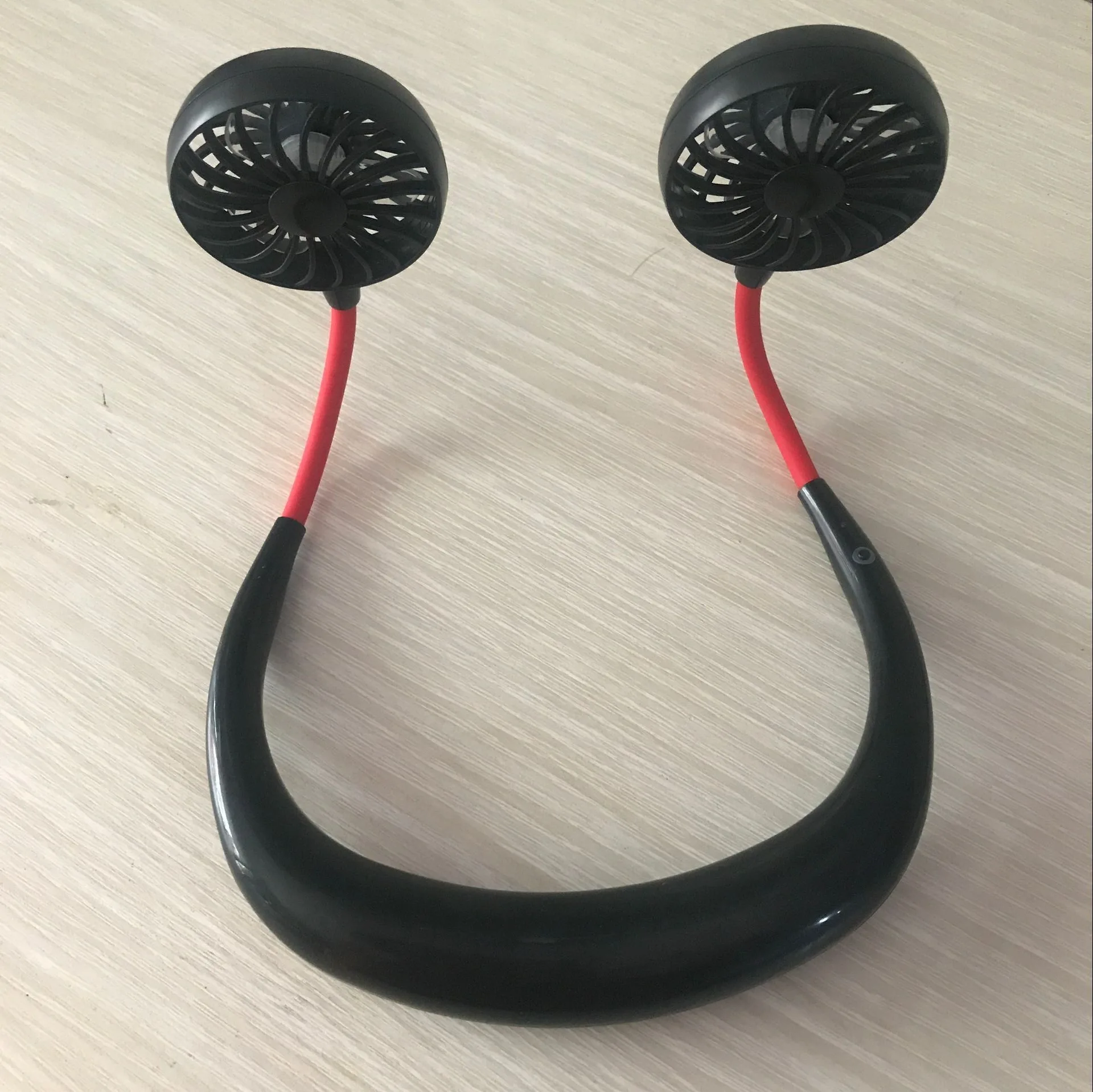 

New Style South Korea Mini Lazy Halter USB Charging Fan Sports Outdoor Portable Folding Double Headed Small Fan