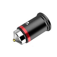 3.1A Мини Автомобильное зарядное устройство для xiaomi huawei iphone из алюминиевого сплава QC 3,0 Быстрая зарядка светодиодный двойное зарядное устройство USB для redmi k20