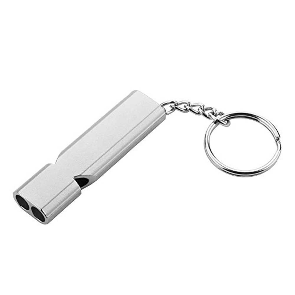 

Dual-tube Survival Whistle Portable aluminum alloy Safety Whistle Outdoor Hiking Camping Survival Tool Cheerleading Whistle