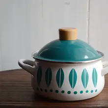 Фарфор в японском стиле, эмаль, утолщенные двойные уши, суп, детское питание, кастрюля, кастрюля, лапша, молочный Горшочек для каши