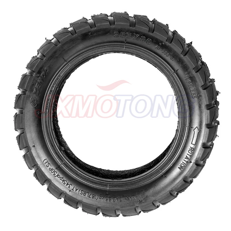 255x80 Tire Tyre for Electric Scooter Zero 10x Dualtron KuGoo M4 Upgrade 10 Inch 10x3.0 80/65-6 Off Road Tire