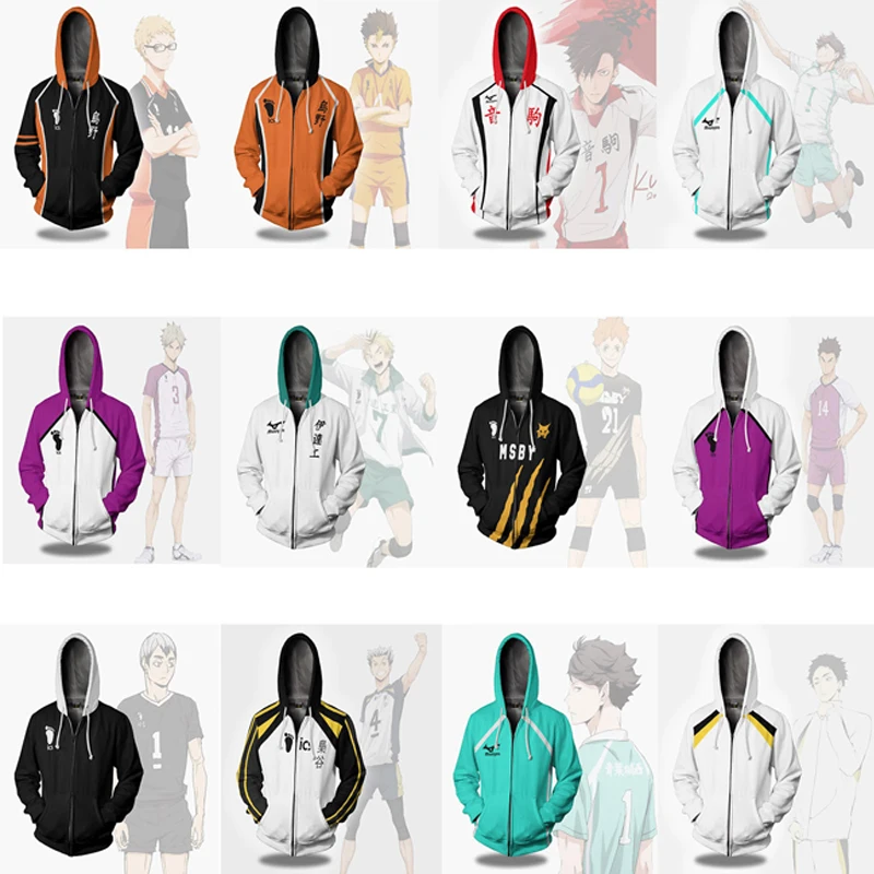 Аниме Костюмы Haikyuu! Пальто для косплея куртки Shoyo Hinata спортивная одежда