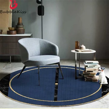 

Bubble Kiss Nordic Style Round Carpet Blue Light Luxury Carpets For Living Room Bedroom Decor Rug Coffee Table Bedside Area Rug