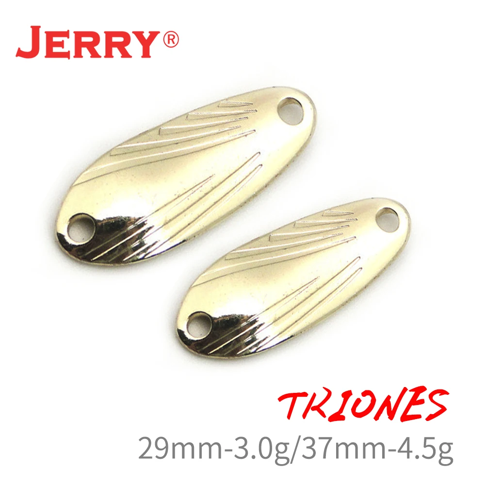 Jerry Triones 50 шт. 2 9 г 4 8 спиннинг рыболовная ложка жесткая приманка Неокрашенная