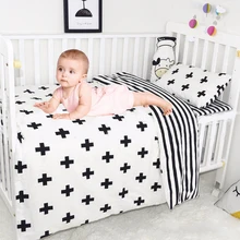 3 шт. детский набор постельных принадлежностей комплекты для кроватки детские постельные принадлежности в полоску, детские постельные принадлежности, комплект включает наволочку, простыню, пододеяльник без наполнителя