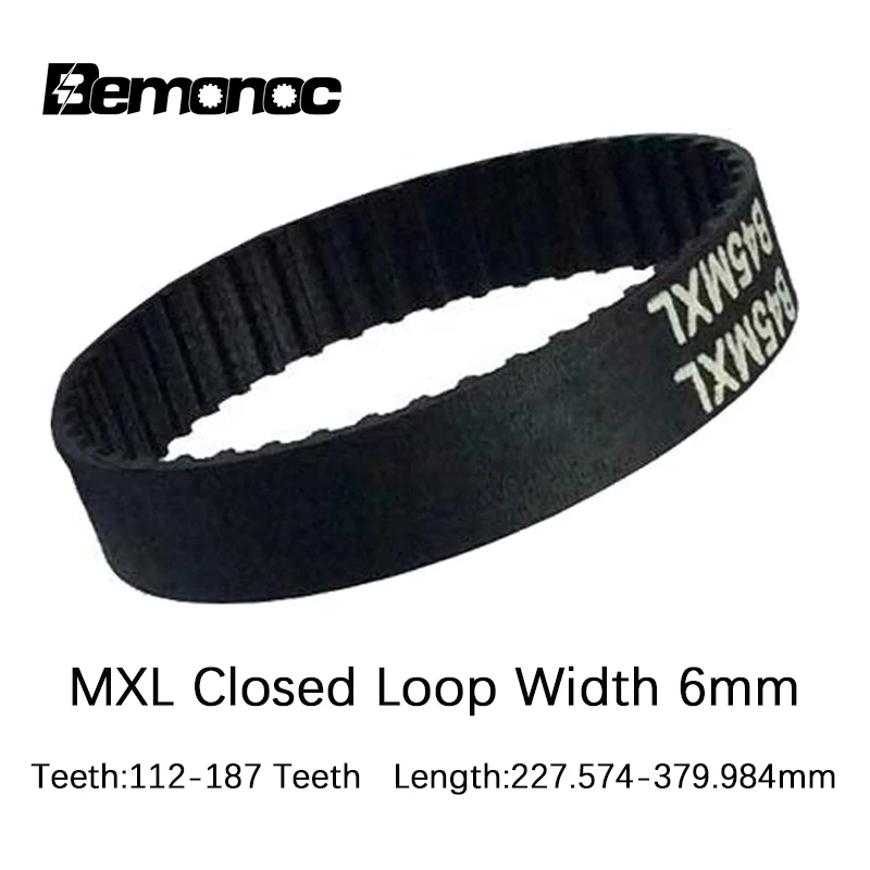 

Bemonoc MXL Timing Belt 227.574-379.984mm Length 112-187 Teeth MXL 6mm Belt Width Rubber Closed Loop Synchronous Pulley Belt