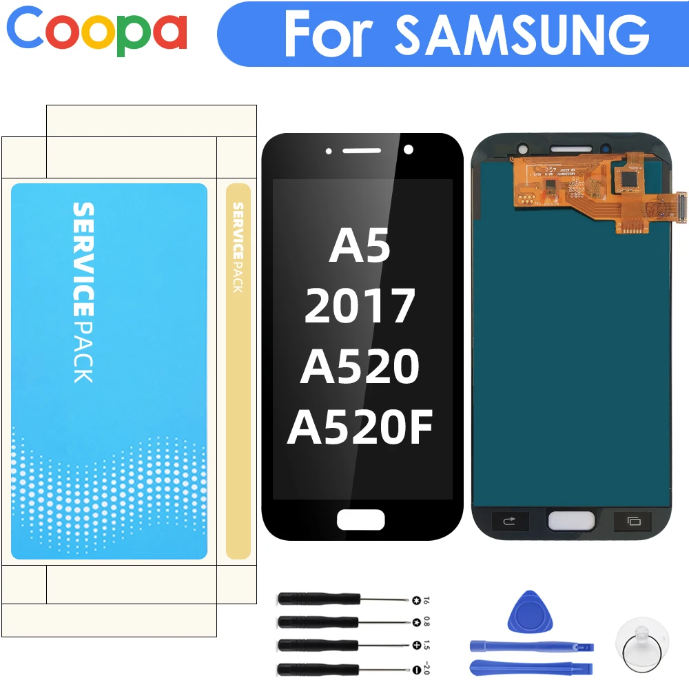 ЖК-дисплей 5 2 дюйма с регулируемой яркостью для Samsung Galaxy A5 2017 A520 A520F зеркальный