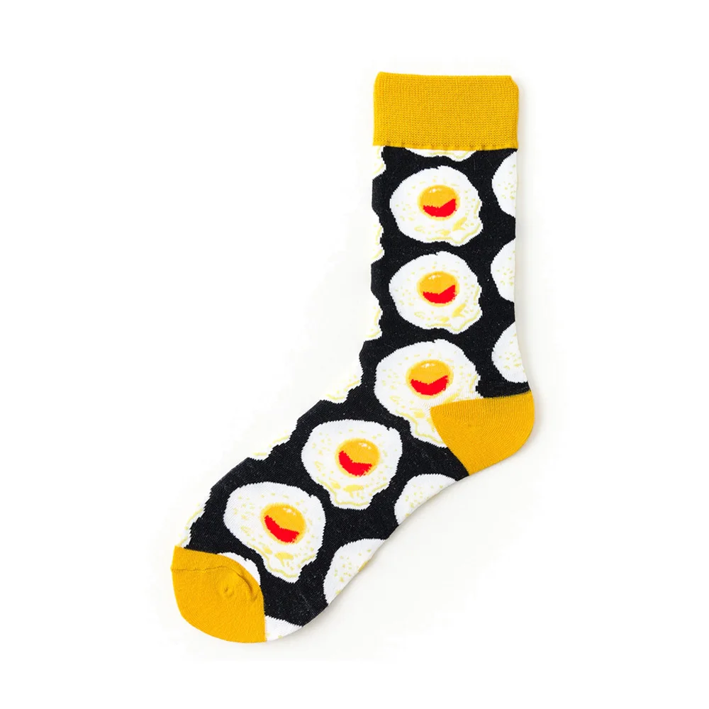 Novedad-Happy-Funny-Men-calcetines-gr-ficos-peinado-algod-n-Omelette-Rana-loco-hamburguesa-salm-n(2)