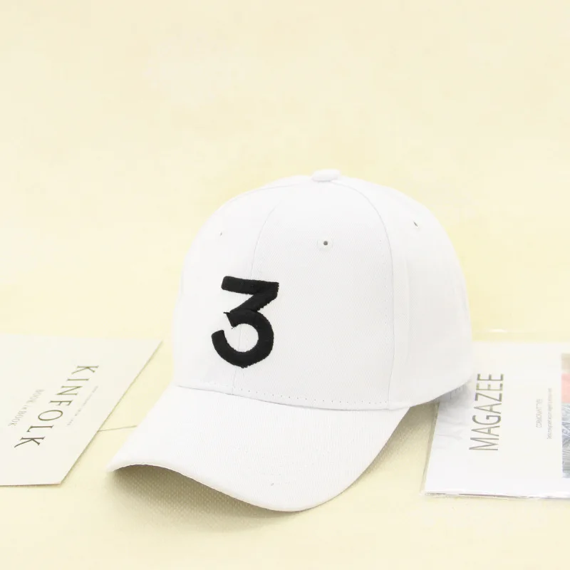 

Autumn and winter hat men's and women's embroidered with numbers 3 solid color-versatile casual duckbill hat sunscreen college s