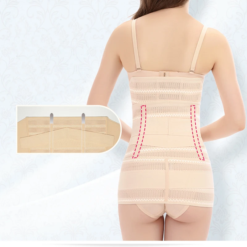 3pcs Set Postpartum Abdomen Slimming Belt Woman Belly Stomach Abdomen Pelvis Shaping Strap Waist Cincher Body Shaper Girdle