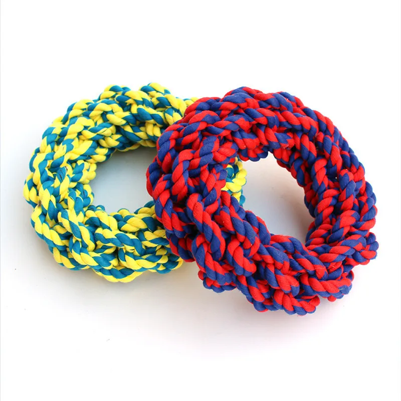 

Pet Toys Teeth Bite-Resistant Cotton Rope Rings Toys for Dog Small Medium and Large Dog Molar Toy Chew Toy Training Pet Supplies