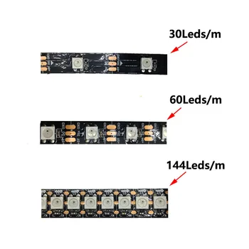 

1m 5m WS2812B Smart Pixel led Strip Light 30/60/74/96144 pixels/leds/m WS2812 ICIP30/IP65/IP67DC5V Led Strip Tape