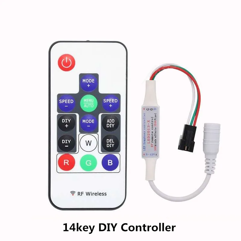 5V LED2013-X Mini wireless Dream Color Controller For ws2812 SK6812 LED strip 