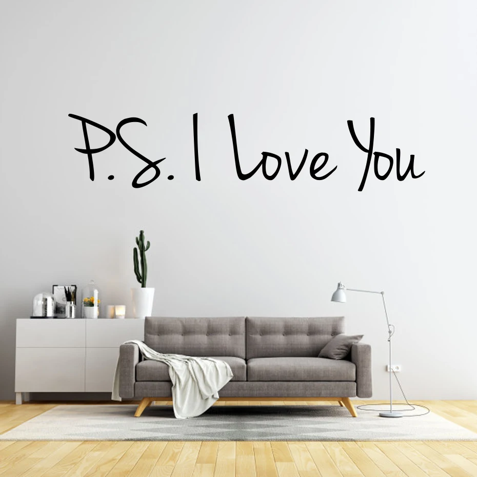 P.S I Love You PS Vinyl Wall Decal Sticker 