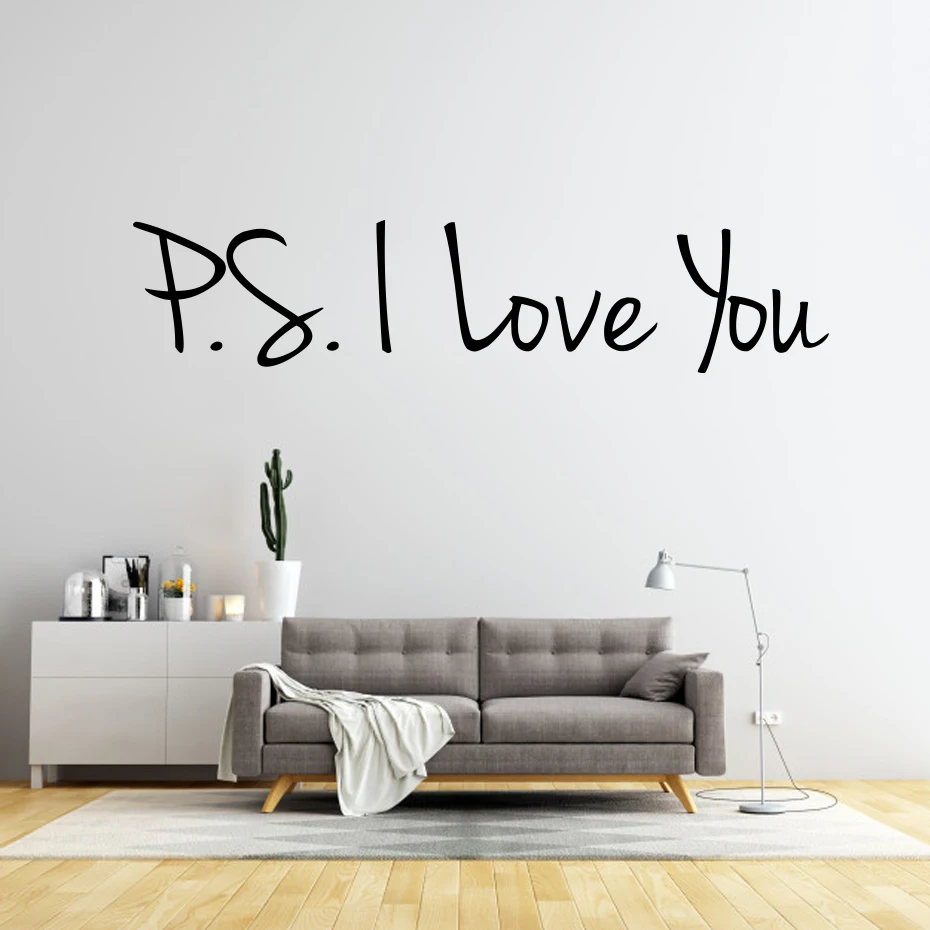 PS I Love You Наклейка на стену Бесконечность виниловая Съемная вдохновляющая