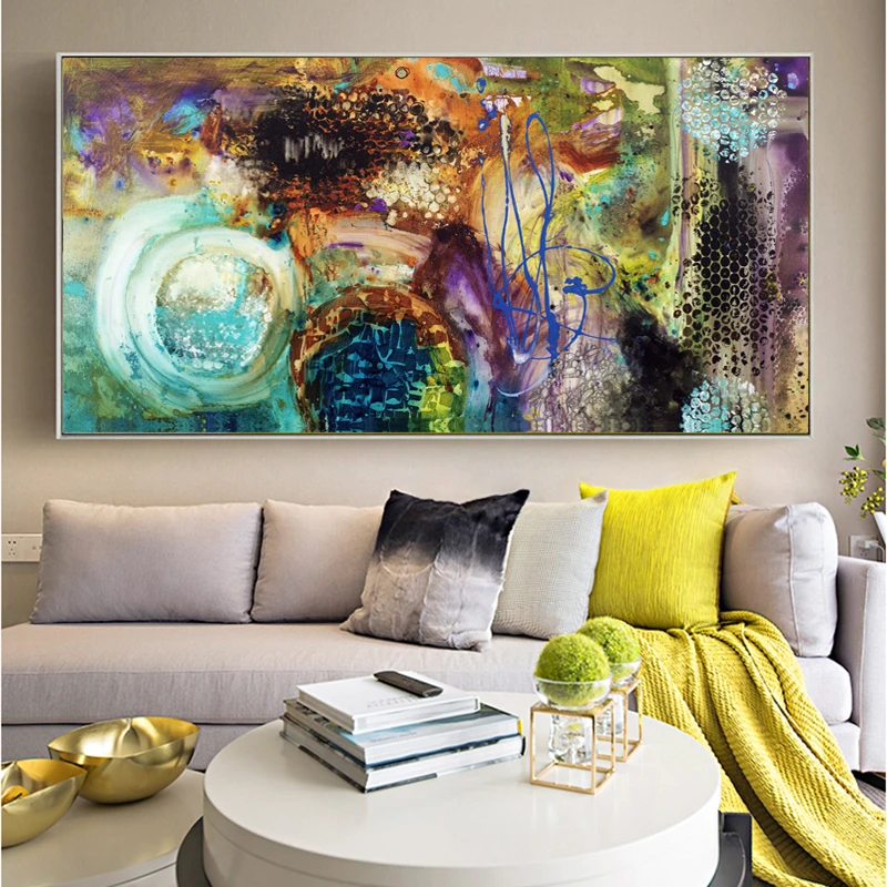 

Abstract Art Colorful Clouds Canvas Painting Wall Pictures For Living Room Posters and Prints On Canvas Art Decorative Pictures