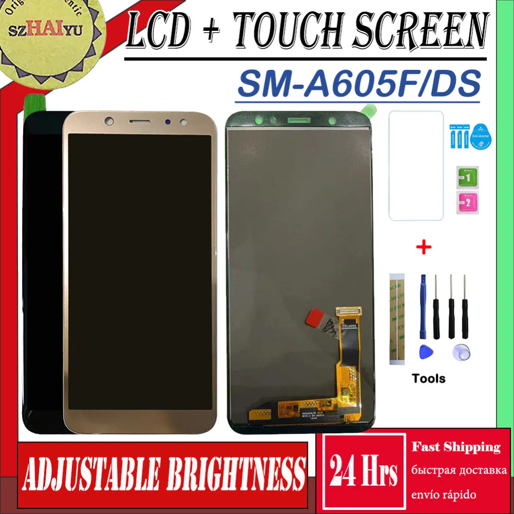 

TFT LCD For Samsung Galaxy A6 Plus 2018 A605 A605F A605FN Screen LCD Display 6.0'' Touch screen Assembly