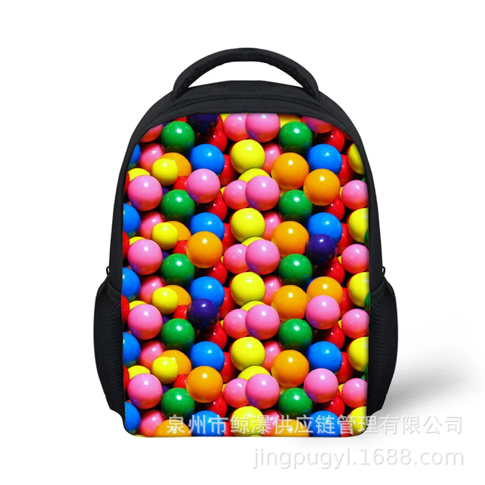 

Colorful Candy Colorful 3D Pattern a Men And Women Children Backpack CHILDREN'S Schoolbag for Elementary School Students