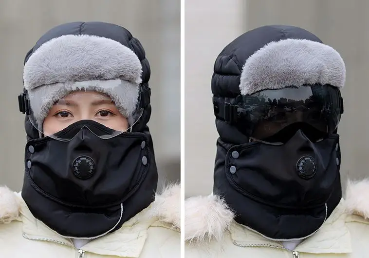 Новая Россия Военная маска Солнцезащитная шляпа Толстая теплая зимняя верхняя одежда шляпа бомбер шляпа Leifeng