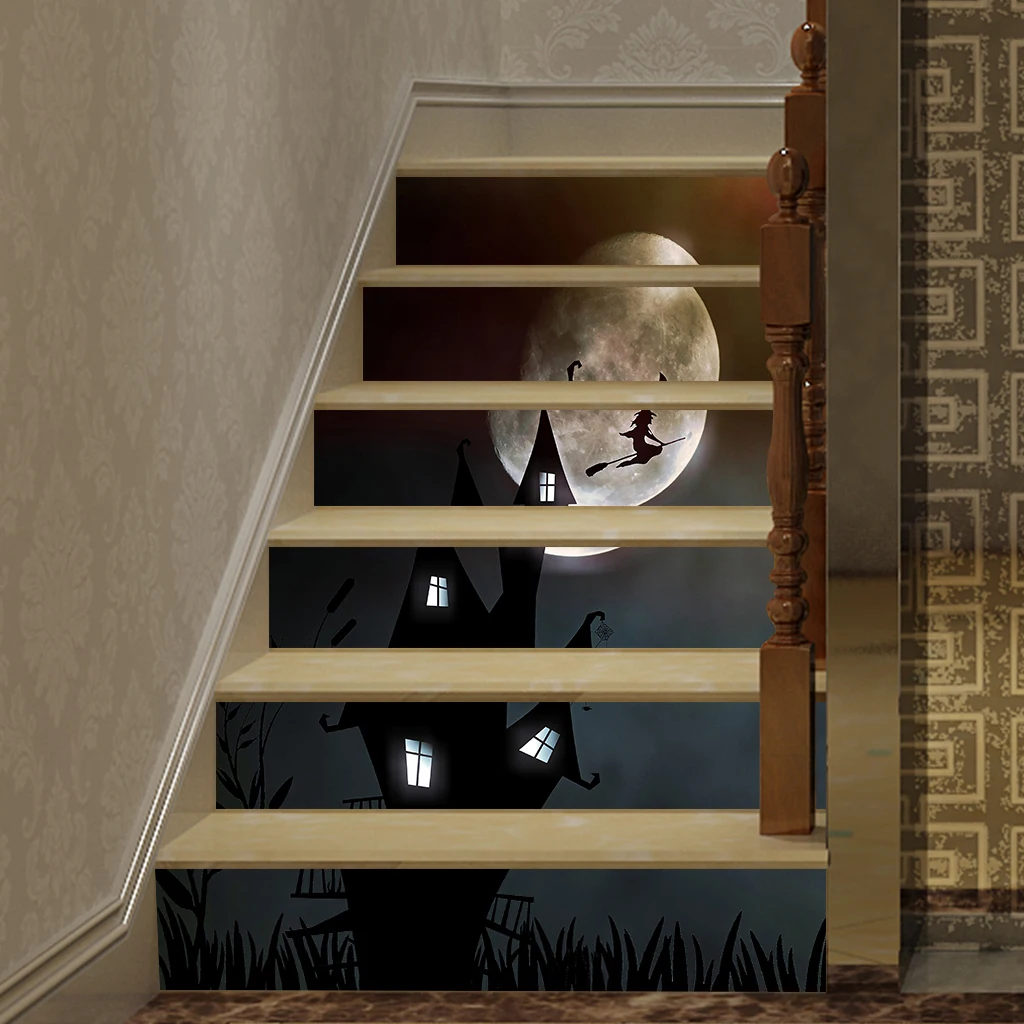 6pcs/set 3D Stair Decals Stickers Stair  Decals Staircase Sticker