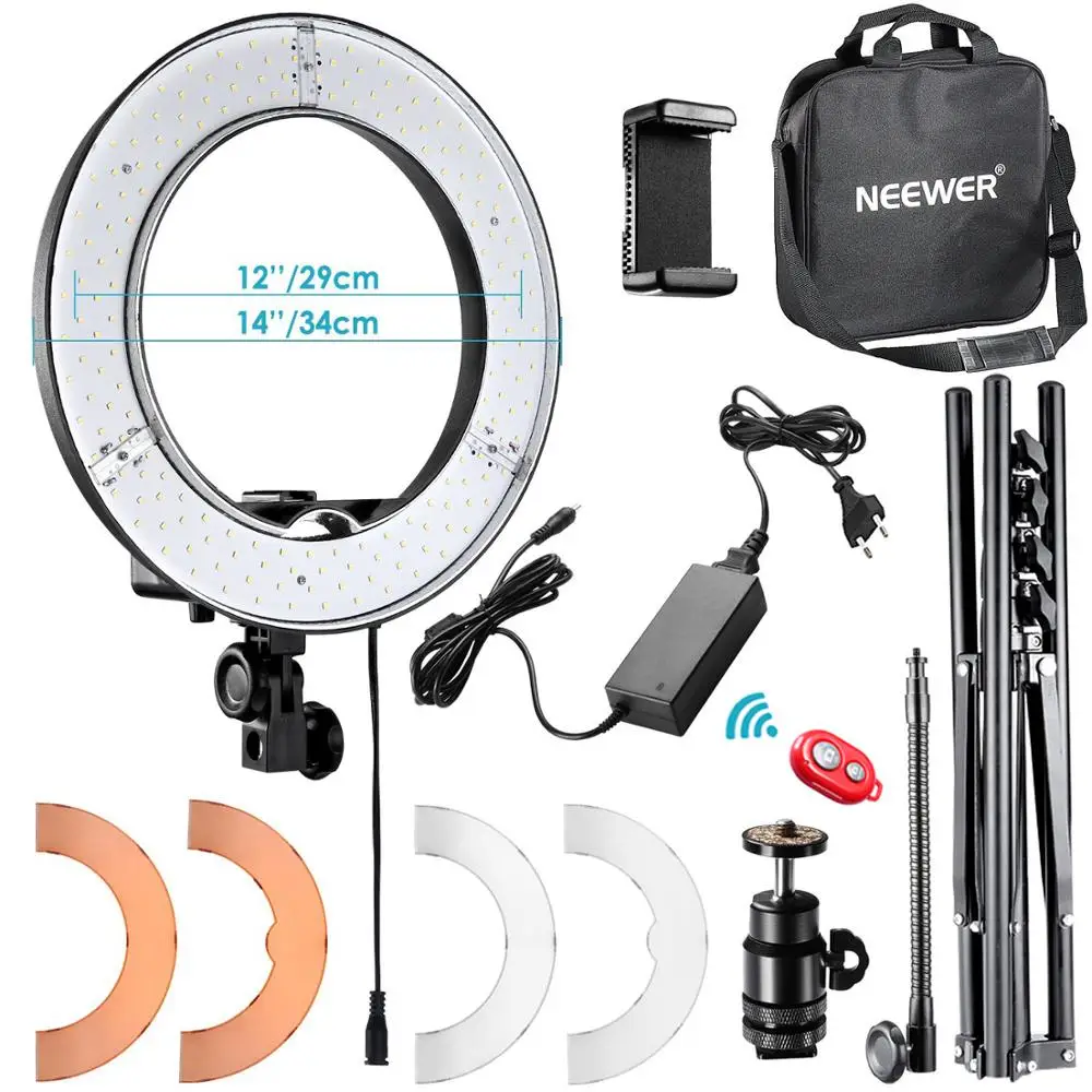 Neewer 14-inch Outer Led Ring Light Selfie Ring Light Photography Ring Lamp  with Light Stand Kit for  Makeup for phone - AliExpress