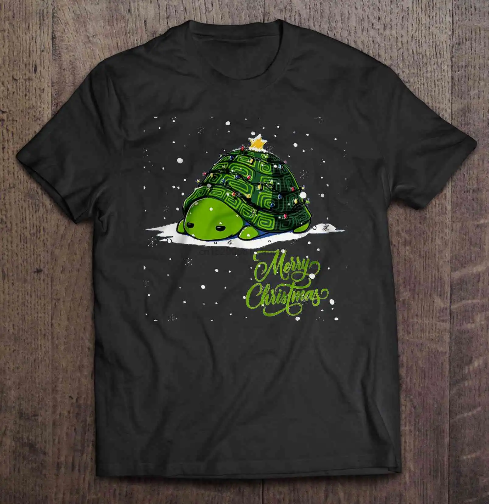 men funny t shirt fashion tshirt merry and bright turtle