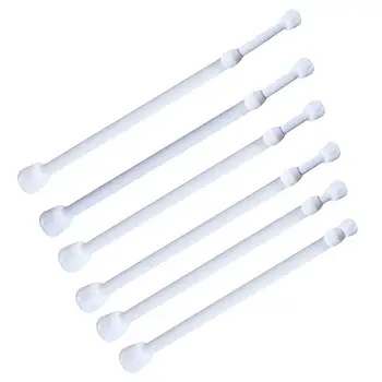 

6 Pack Tension Rods, Adjustable Spring Steel Cupboard Bars Rod Curtain Rods, Extendable