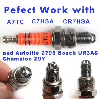 

3Pcs A7TJC Spark Plug For GY6 50-125cc Moped Scooter ATV Quads 3 Electrode