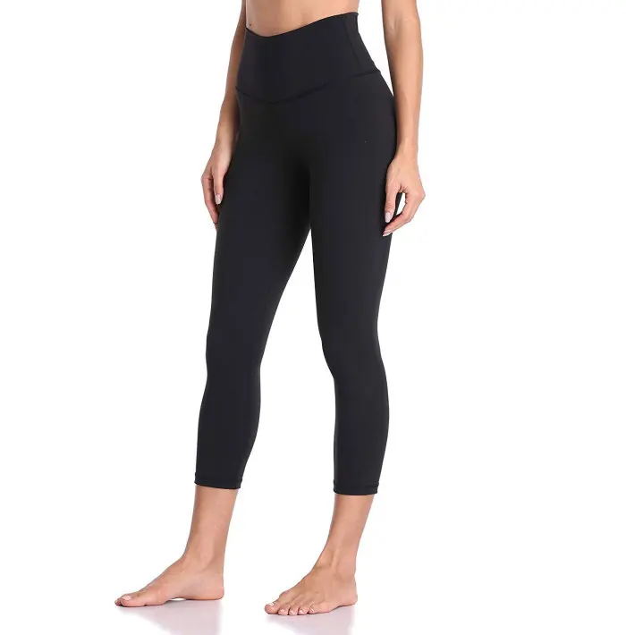Для женщин Высокая талия карман обтягивающие штаны для йоги эластичные фитнес укороченные Леггинсы SAL99