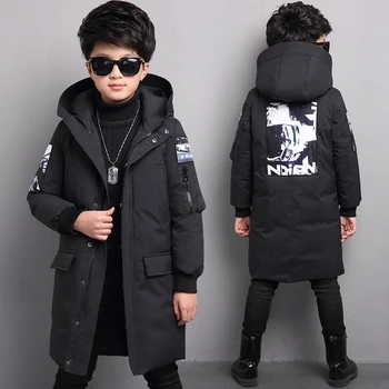 

Children Winter Jackets for Boy -30 Degree Warm Down Cotton Hooded Coat Teen Thicken Outerwear Kids Windproof Parka Kids Clothes