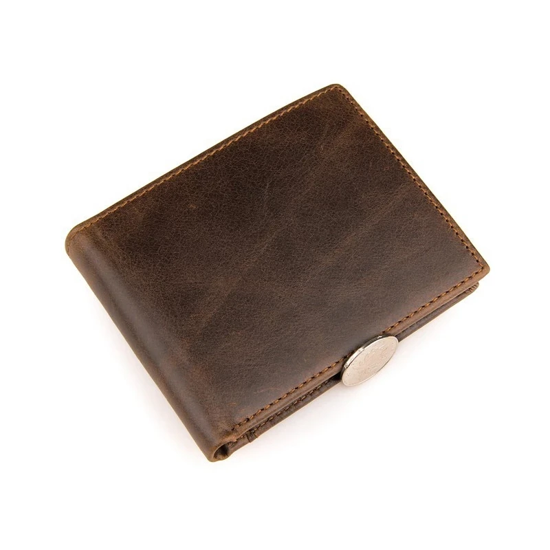 

J.M.D Men's Wallet Genuine Leather Purse for Man Credit Card Holder Short Wallet Male Slim Coin Purse Men's Money Bags