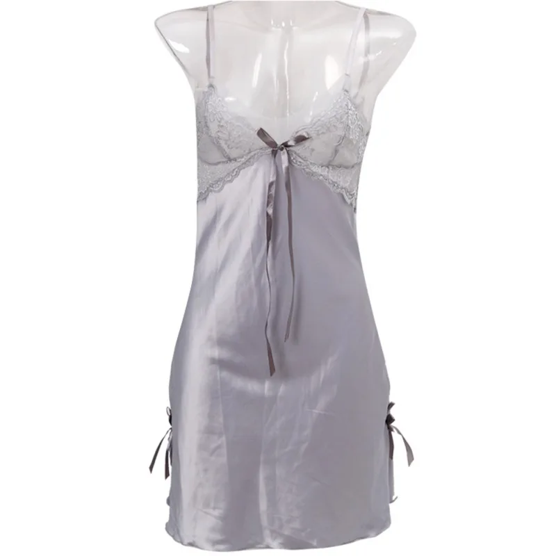 Летнее Ночное платье кружевное ночное белье женское женственная шелковая ночная сорочка атласная ночная сорочка NS