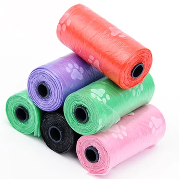 

Pet Dog Waste Poop Bag Degradable With Printing Doggy Bag Pet Waste Clean Poop Bags Random Color Convenience