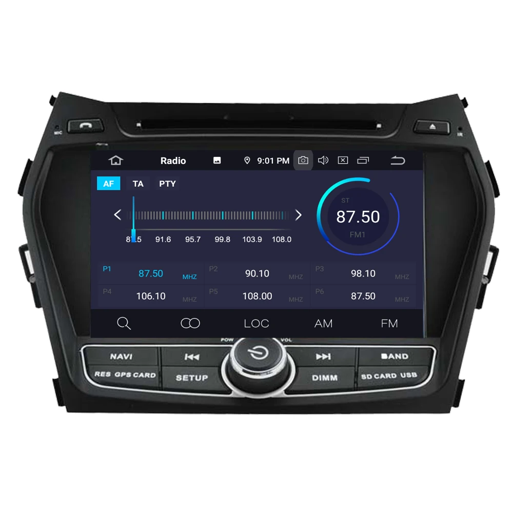 Clearance RoverOne Car Radio DVD GPS For Hyundai IX45 Santa Fe Android 9.0 Octa Core Touchscreen Multimedia Player Head Unit Bluetooth 3