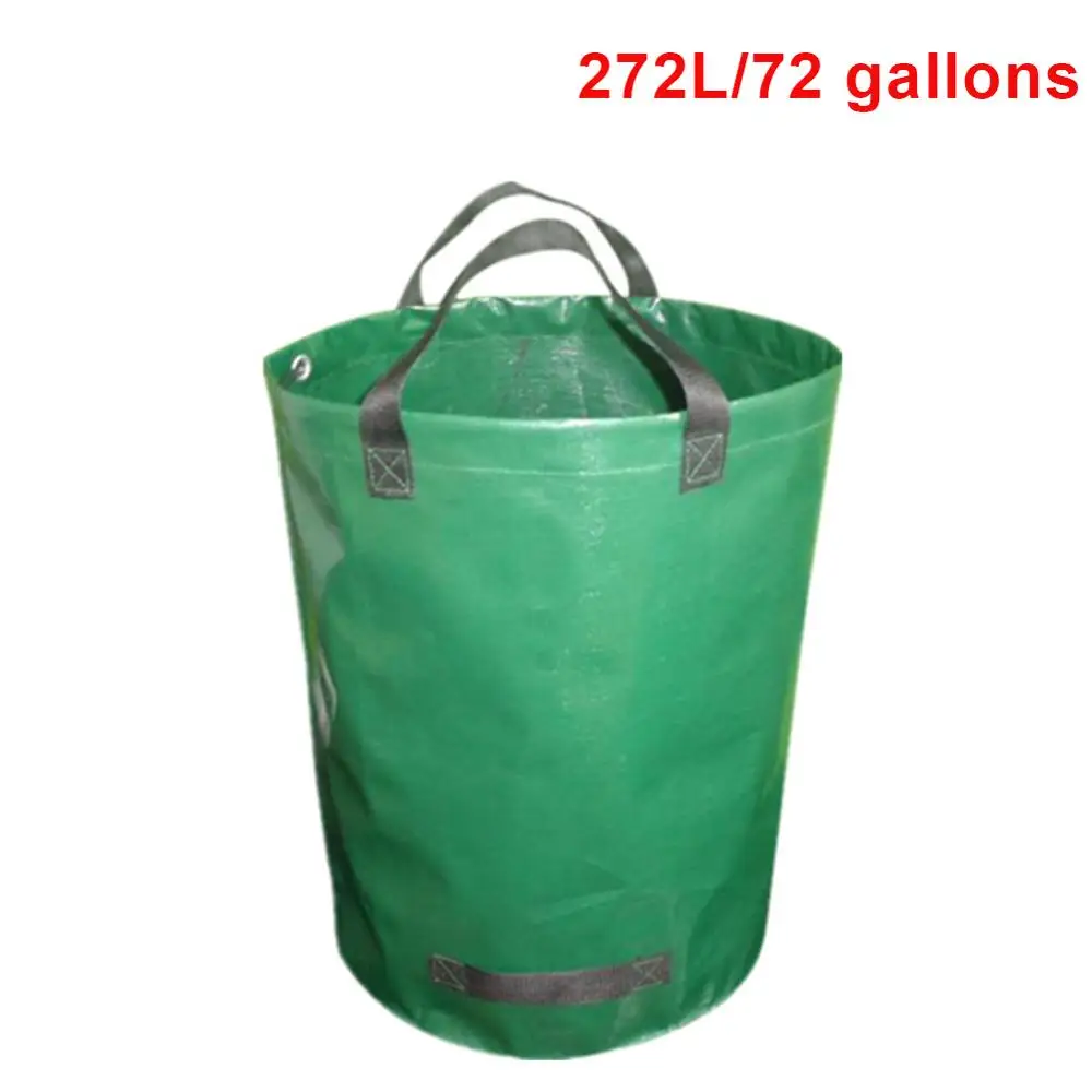72 галлона Емкость мешок для садовых отходов прочный многоразовый водонепроницаемый PP двор лист сорняков трава контейнер для хранения