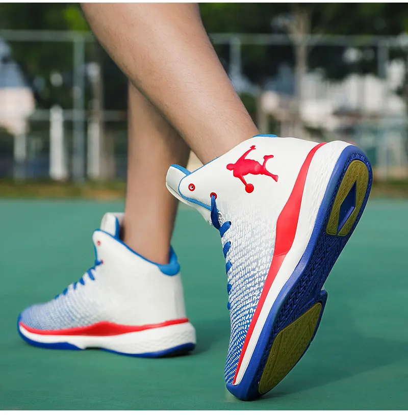 Большие размеры 47 Jordan Баскетбольная обувь Для мужчин Для женщин дышащие ботильоны на высоком каблуке баскетбольные кроссовки для мальчиков Свет Спортивная подготовка на открытом воздухе кроссовки