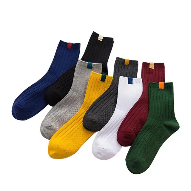 US $5.75 10 Pairs Winter Skateboard Socks Men Socks Women Solid Color Breathable Middle Tube Socks