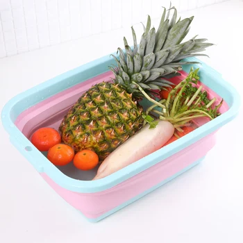 

Collapsible Plastic Laundry Basket Space Saving Foldable Storage Container Rectangular Organizer Portable Washing Tub TU