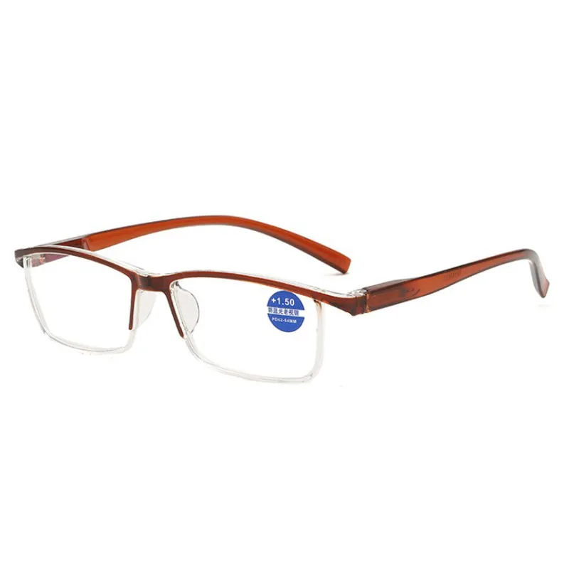 Модные очки для чтения для мужчин и женщин, светло-голубые пресбиопические очки - Цвет оправы: tea