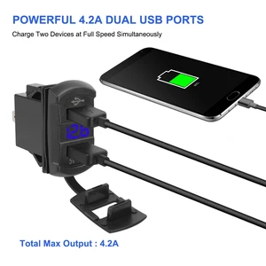 Image 2 - Digital Car USB Quick Chargers Fast Charging Splitter Adapter 12V 24V Auto Accessories for Motorcycle Caravans Marine Ship Yacht